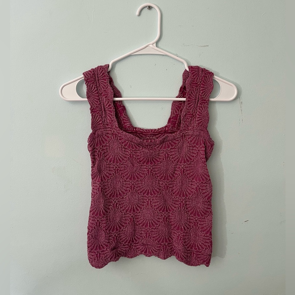 Textured Pink Women's Top